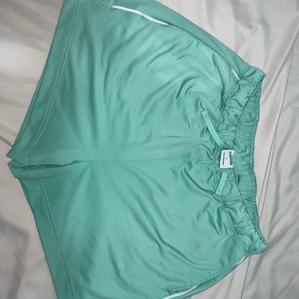 Gymshark Women Training Running Workout Shorts Size L Green Athletic Activewear